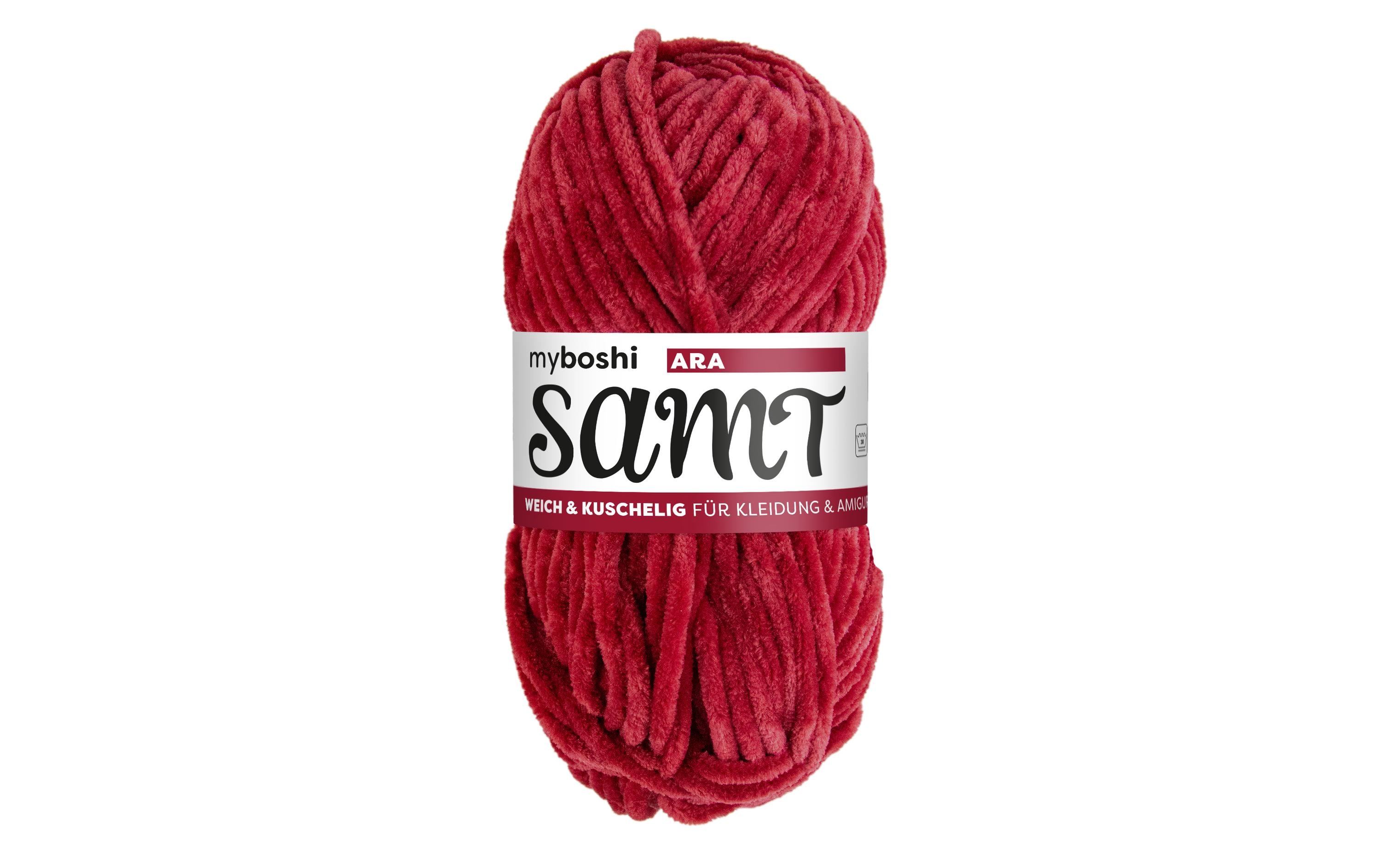 myBoshi Wolle Chenille Samt Ara 100 g, 100 m