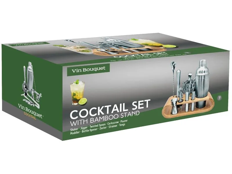 Vin Bouquet Cocktail-Set Vin Bouquet Cocktail Set 0.5 l, Silber/Braun