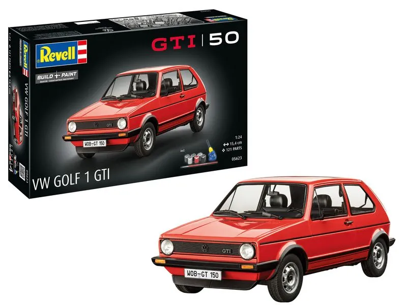 Revell Gift Set 50 Years of the VW Golf 1 GTi 1:24 Revell Gift Set 50 Years of the VW Golf 1 GTi 1:24