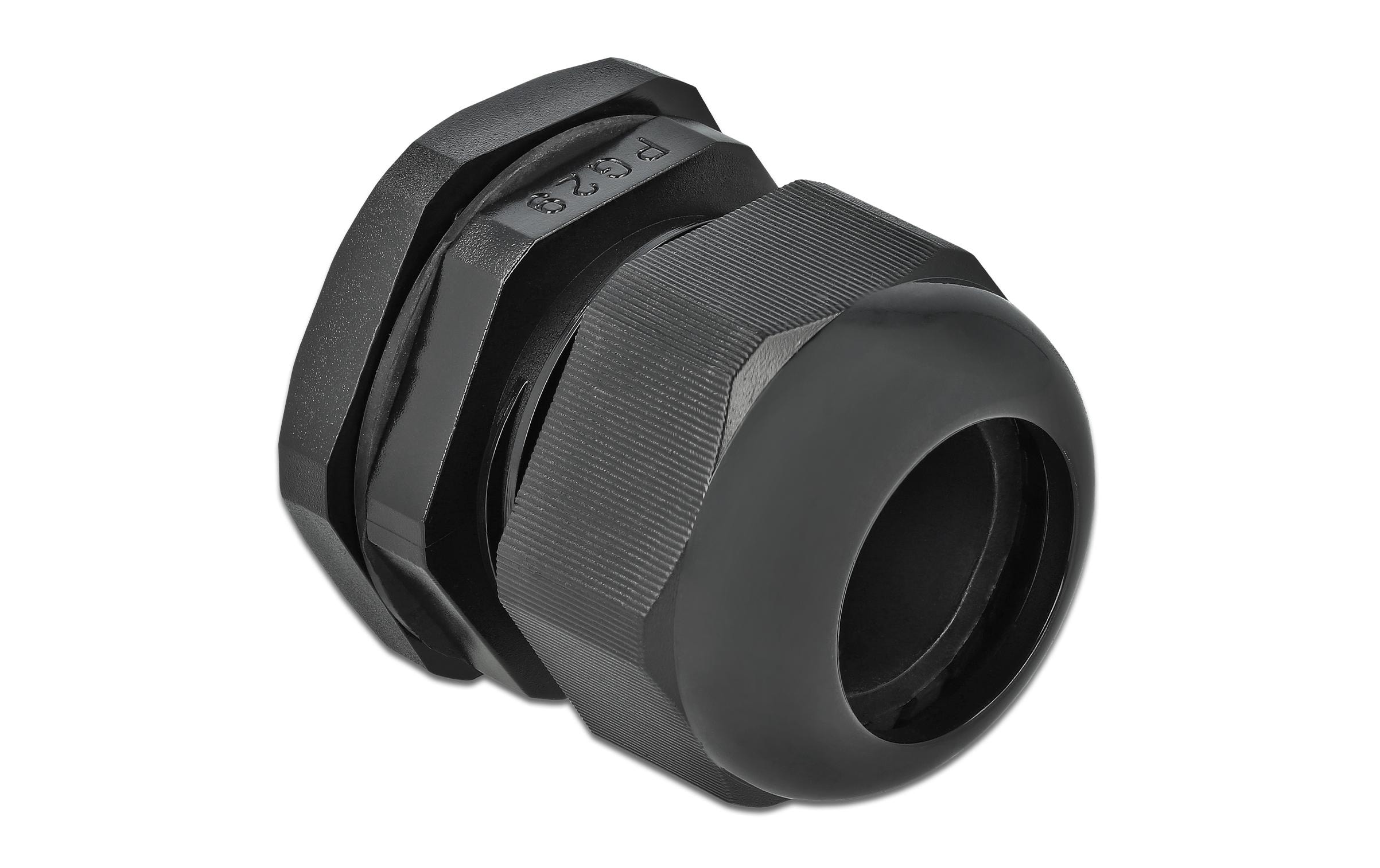 Delock Kabelverschraubung PG29, 42 mm 10 Stück, Schwarz Delock Kabelverschraubung PG29, 42 mm 10 Stück, Schwarz