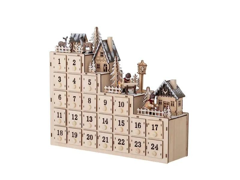 Bloomingville Adventskalender Richie 38 x 33 x 10 cm Bloomingville Adventskalender Richie 38 x 33 x 10 cm