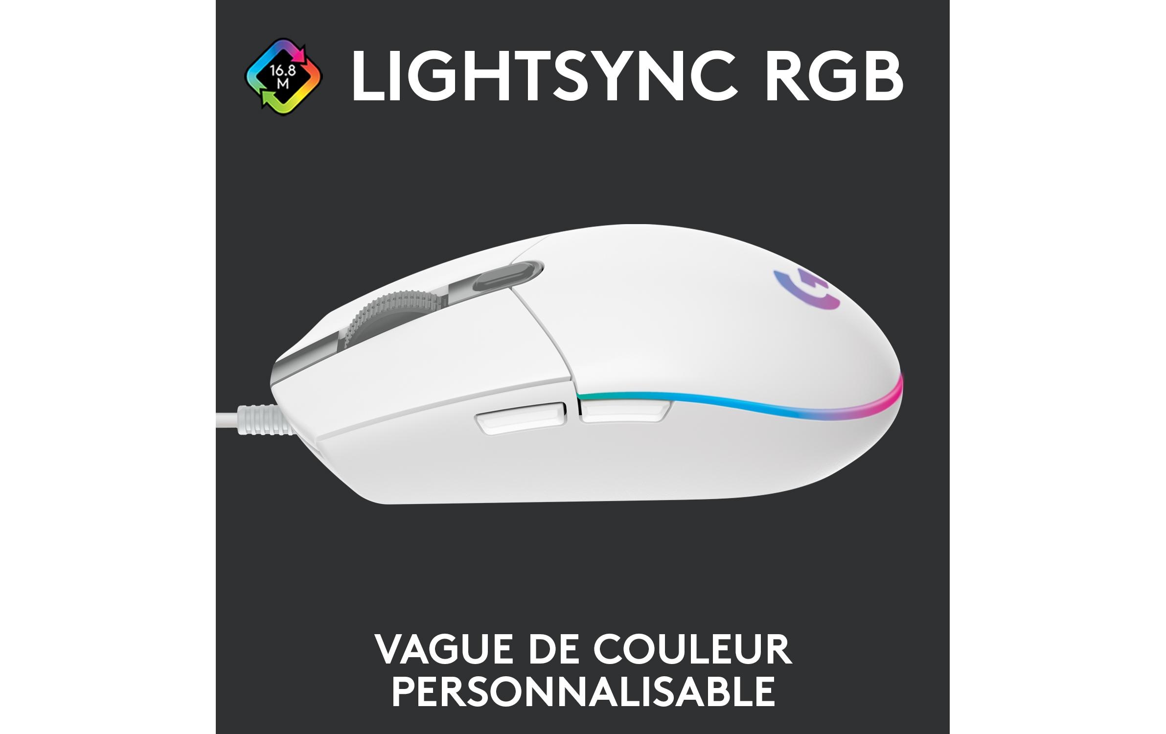 Logitech Gaming-Maus G203 Lightsync Weiss Logitech Gaming-Maus G203 Lightsync Weiss