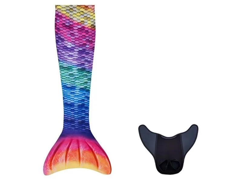 Meili Meerjungfrau-Flosse Rainbow XS
