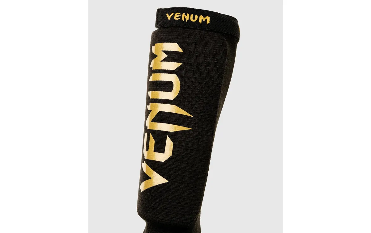 Venum Kontact Shin Guards Gold/Schwarz, M