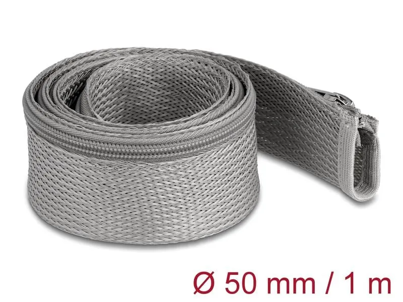 Delock Kabelschlauch 1 m x 50 mm Grau