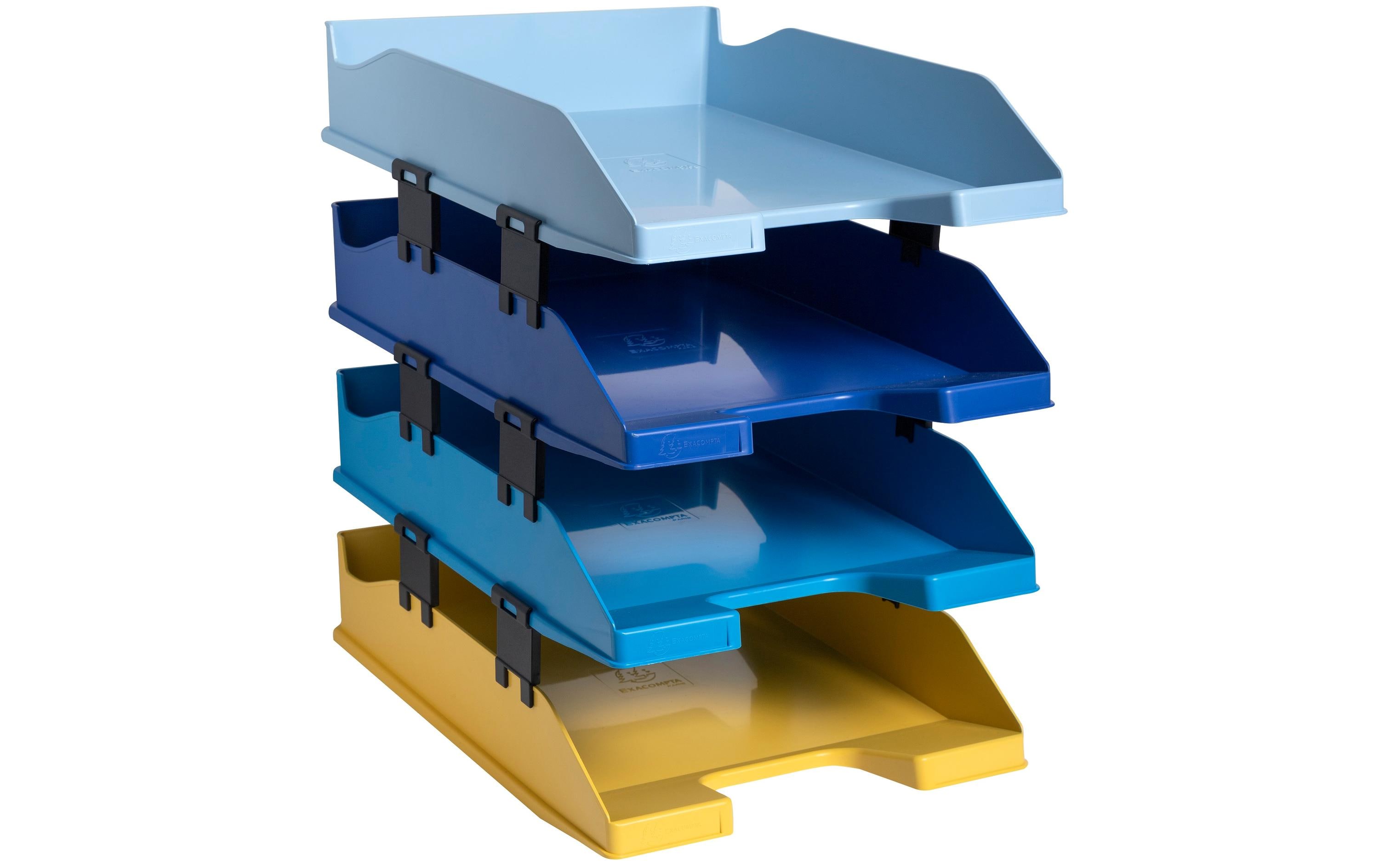 Exacompta Ablagekorb Bee Blue Combo Midi Mehrfarbig, 4 Stück