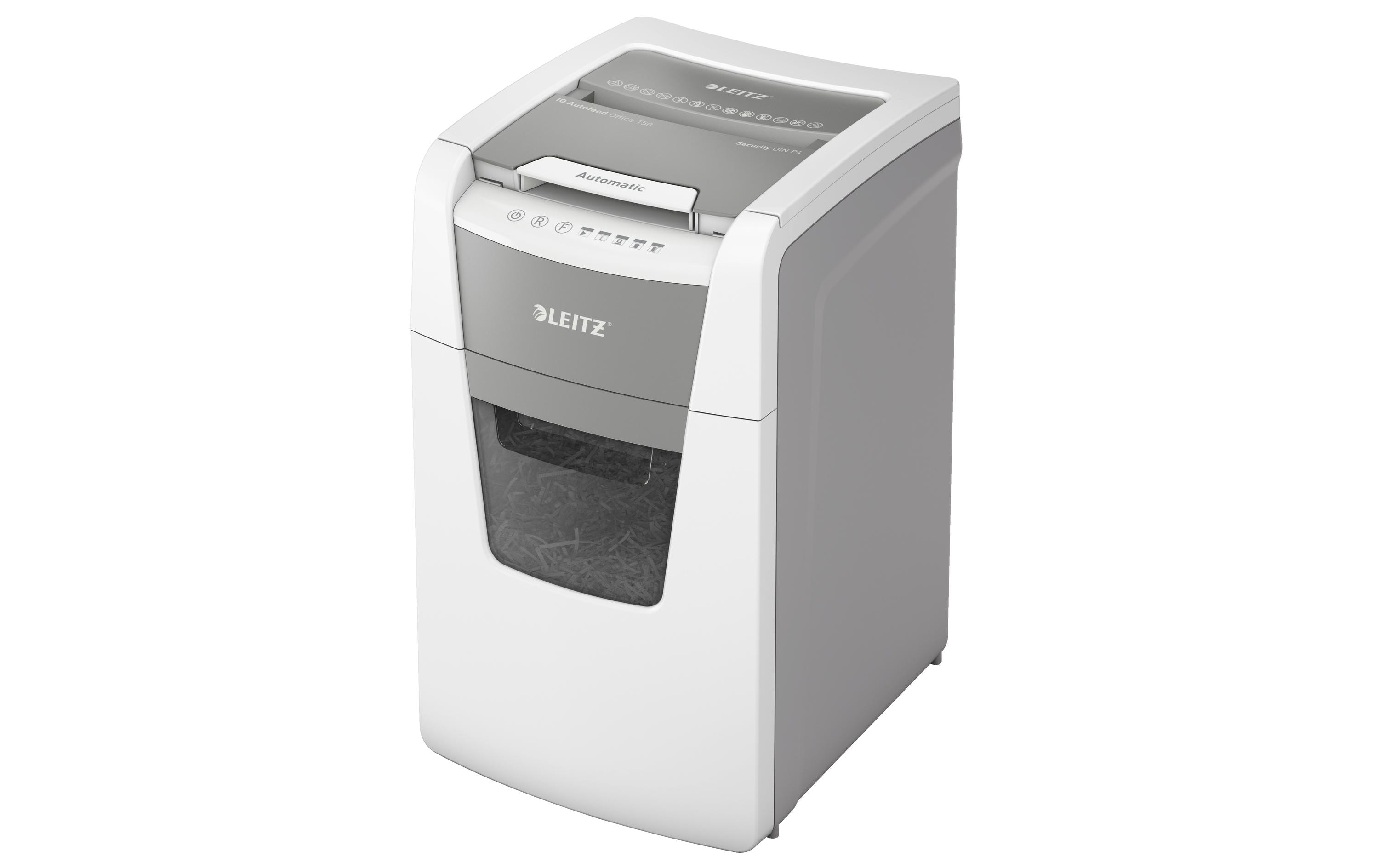 Leitz Bürogeräte Aktenvernichter IQ Autofeed Office 150, P-4, 150 Blatt