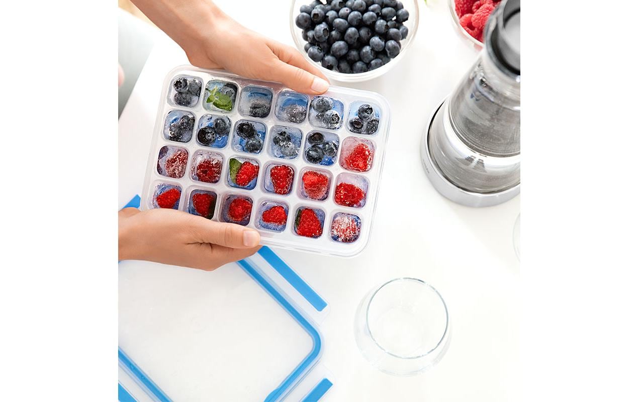 Emsa Eiswürfelbox Clip & Close Blau/Transparent