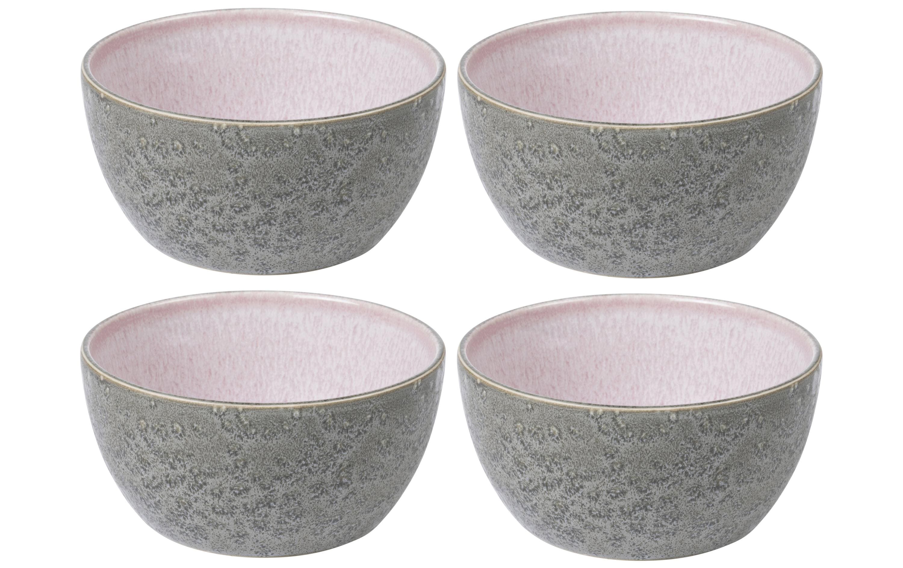 Bitz Snackschale 14 cm, 4 Stück, Grau/Hellpink