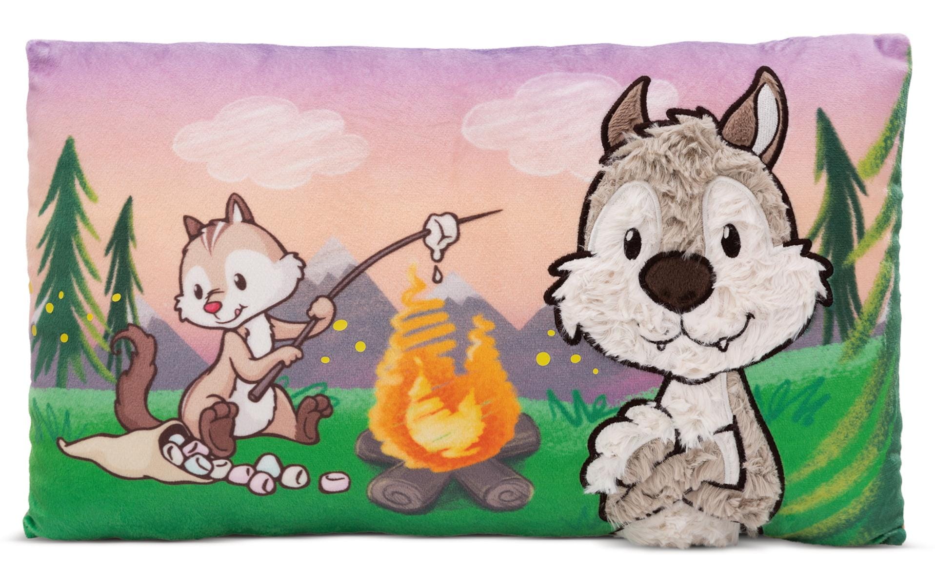 Nici Green Kissen Wolf Winny und Streifenhörnchen Jojo rechteckig Nici Green Kissen Wolf Winny und Streifenhörnchen Jojo rechteckig