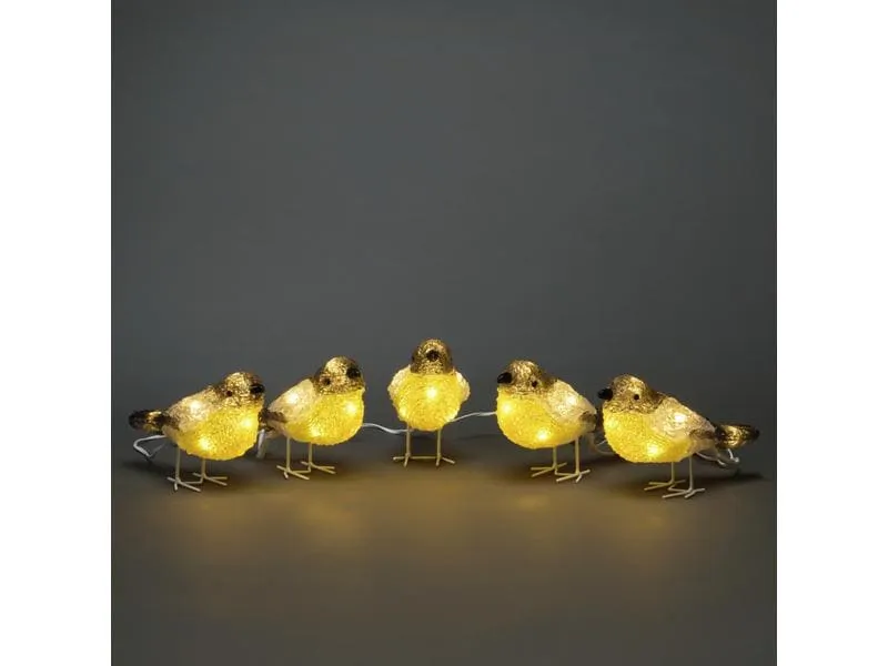 Konstsmide LED-Figur Acryl Vögel, 5er Set Konstsmide LED-Figur Acryl Vögel, 5er Set
