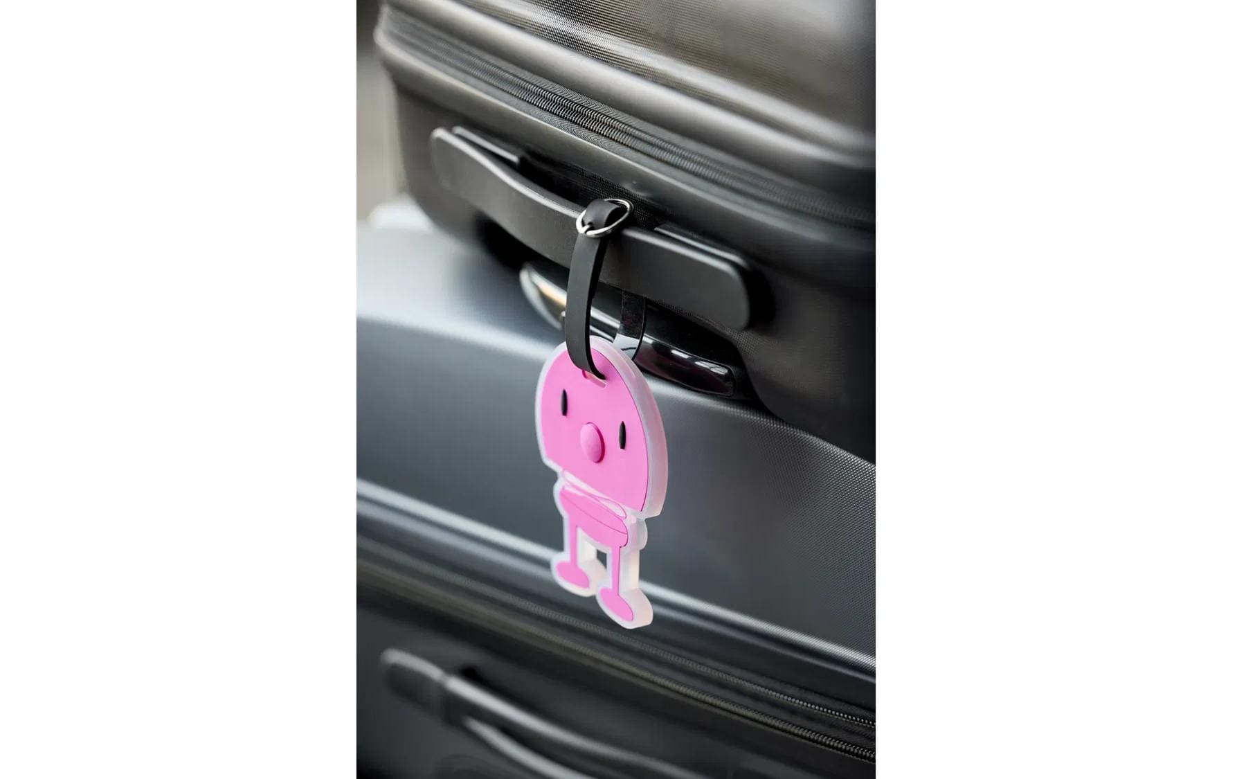 Hoptimist Kofferlabel Pink/Schwarz