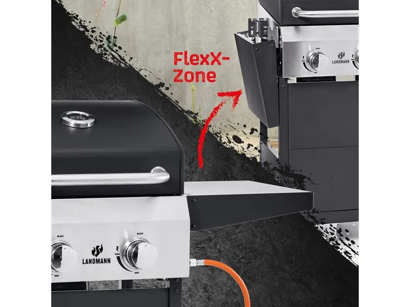 Landmann Gasgrill Black 2.0 104 cm, Stahl emalliert, Rost Edelstahl
