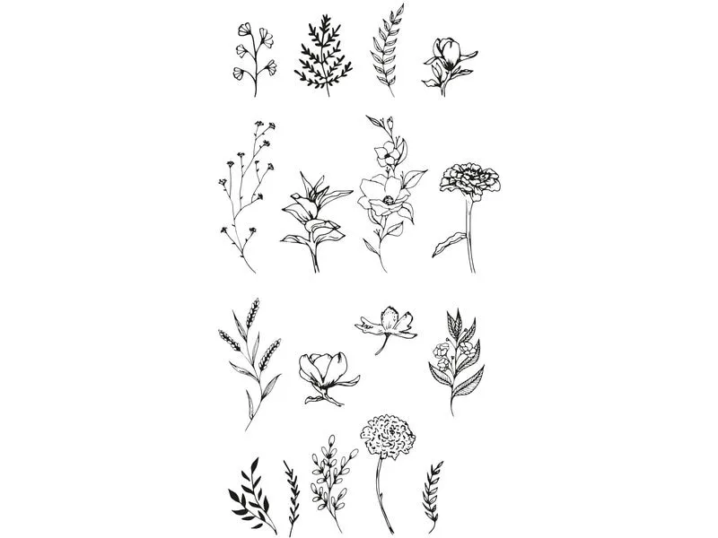 Sizzix Stempel Set Schablone Garten-Botanik 17er-Pack Sizzix Stempel Set Schablone Garten-Botanik 17er-Pack