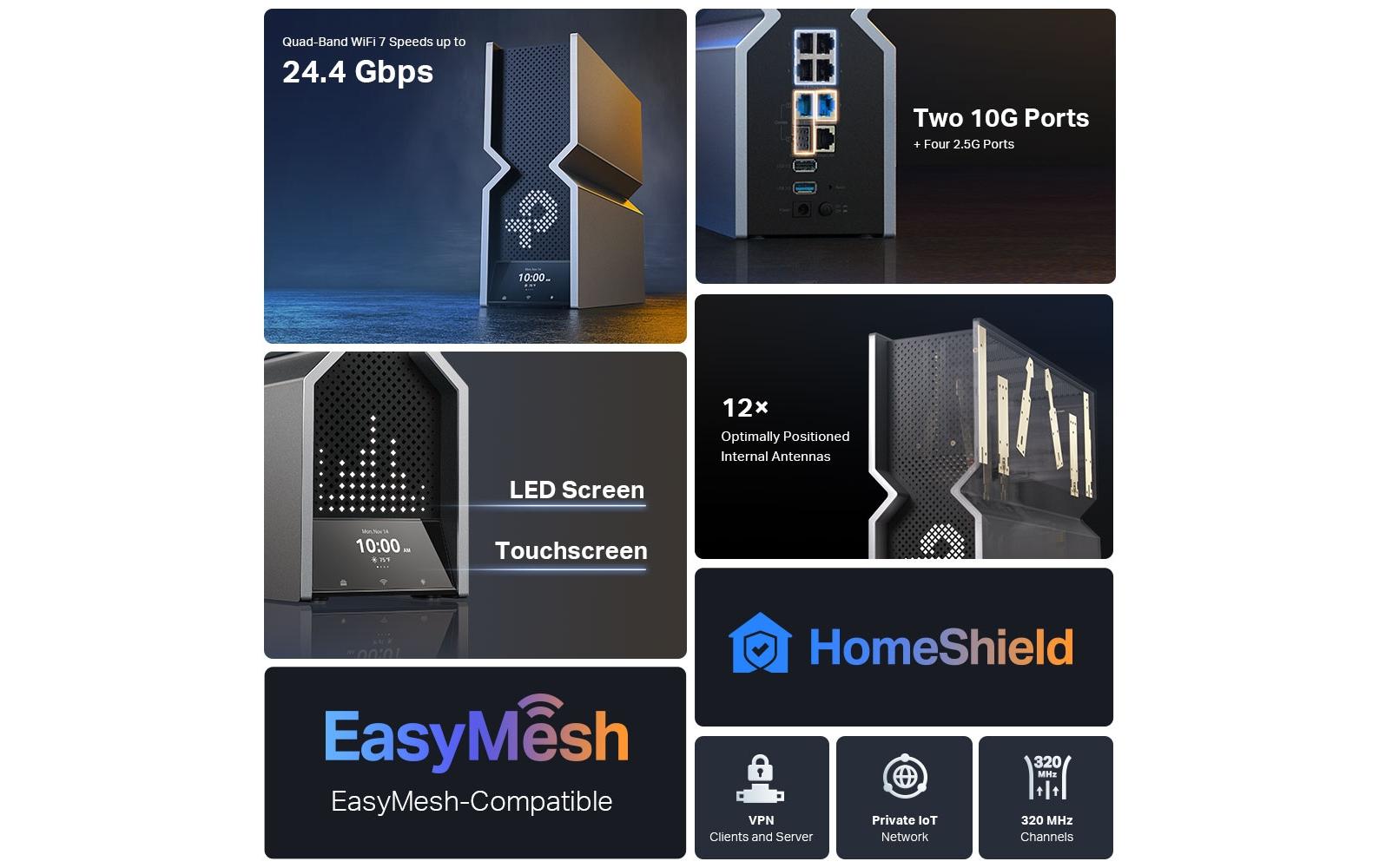 TP-Link Quad-Band WiFi Router Archer BE900