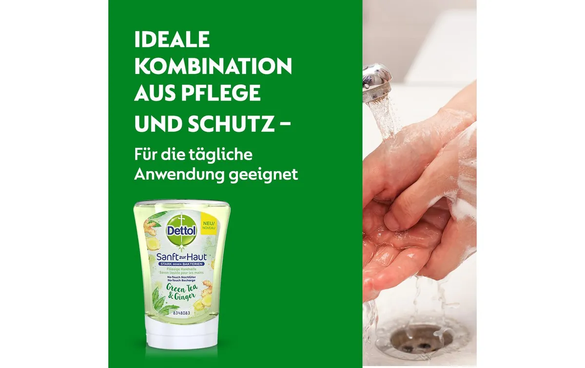 Dettol Seife No-Touch Nachfüller Green Tea & Ginger 250 ml Dettol Seife No-Touch Nachfüller Green Tea & Ginger 250 ml