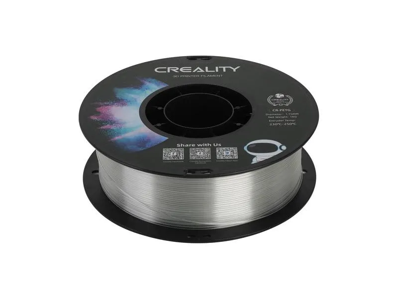 Creality Filament PETG, Transparent, 1.75 mm, 1 kg Creality Filament PETG, Transparent, 1.75 mm, 1 kg