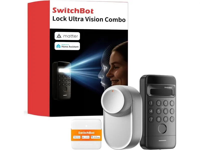 SwitchBot Smart Lock Ultra Vision Bundle Aluminium