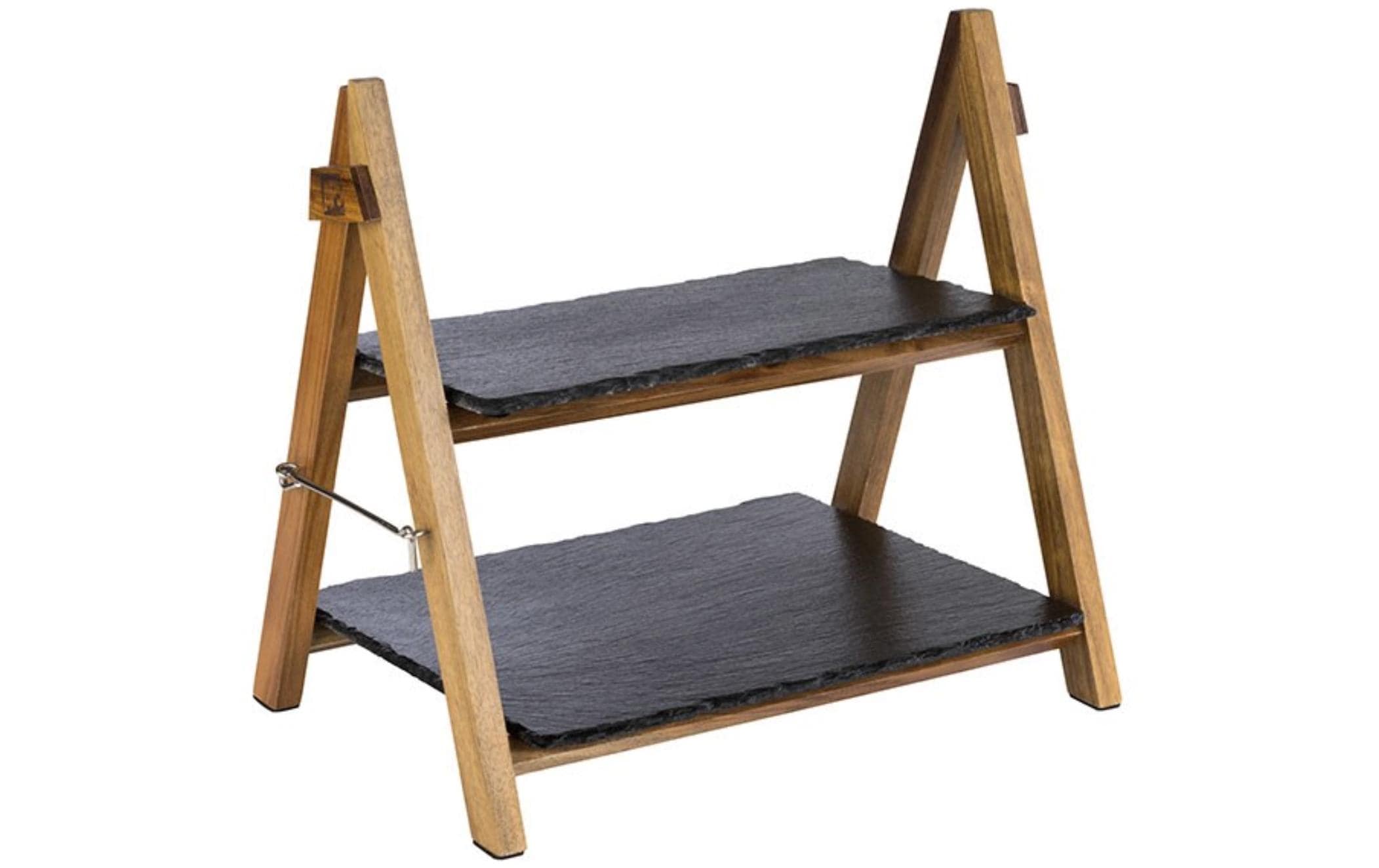 APS Serviergestell 2-stufig Braun/Schwarz