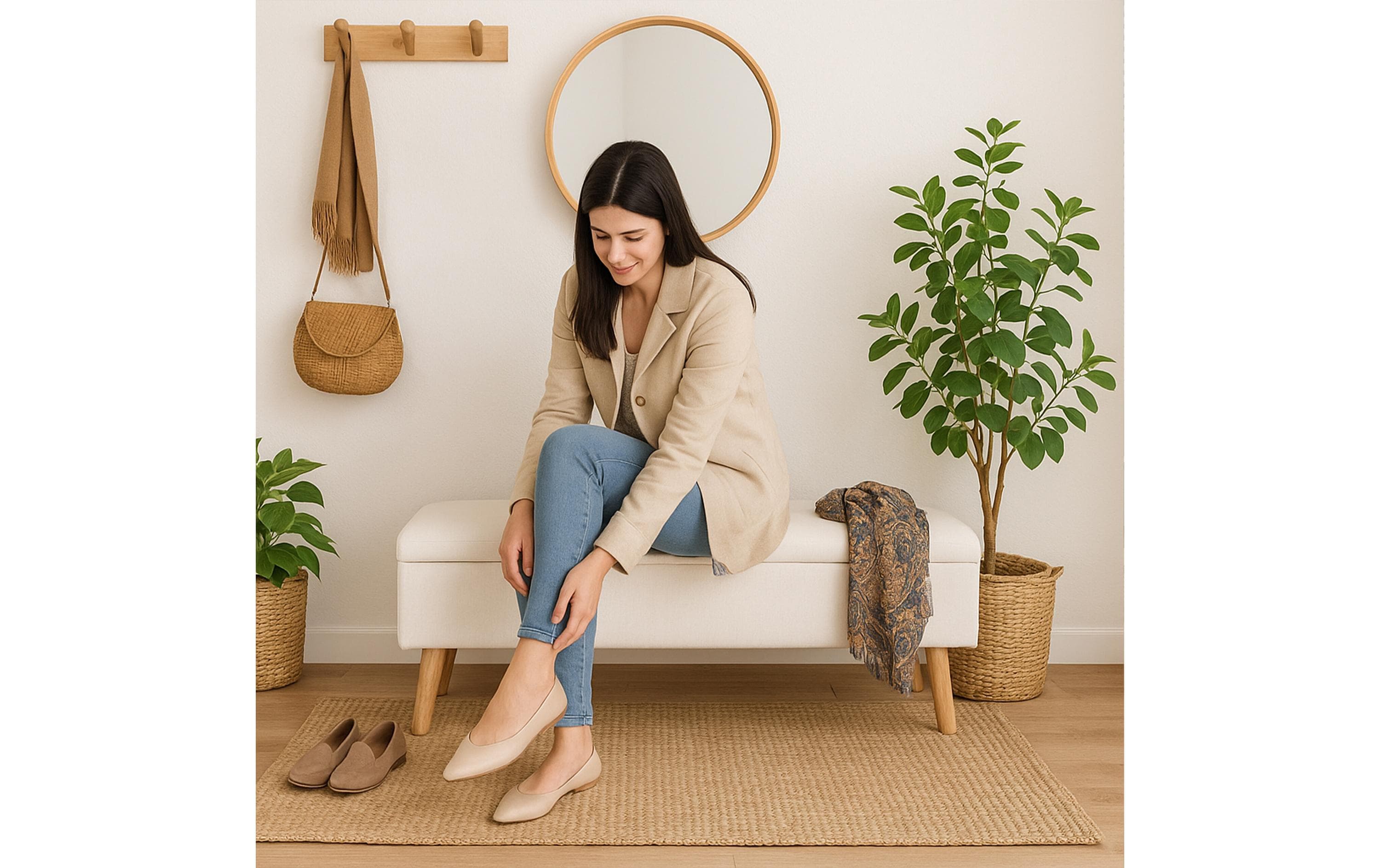 relaxdays Sitzbank 110 x 40 cm, Braun/Weiss