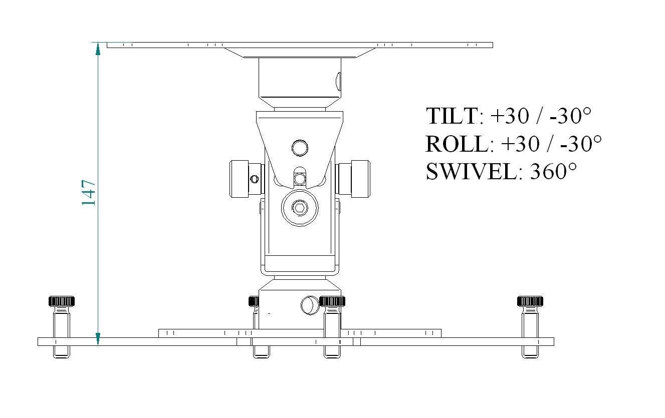 Euromet Deckenhalterung ARAKNO Mini Schwarz