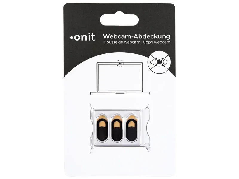onit Webcam-Abdeckung Schwarz, 3 Stück onit Webcam-Abdeckung Schwarz, 3 Stück