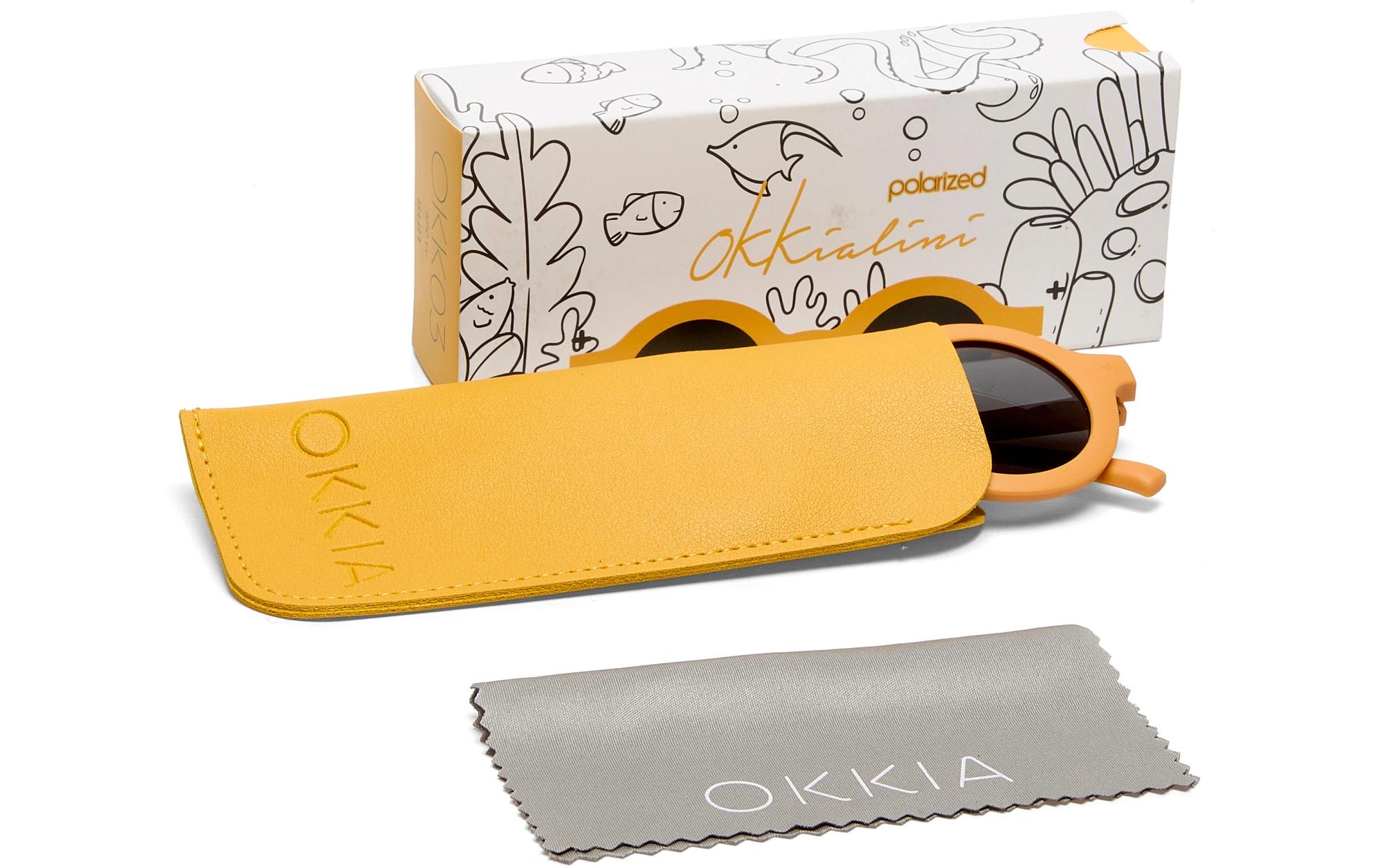 OKKIA Kinder-Sonnenbrille Tondo 3-5 Jahre Yellow Sunset