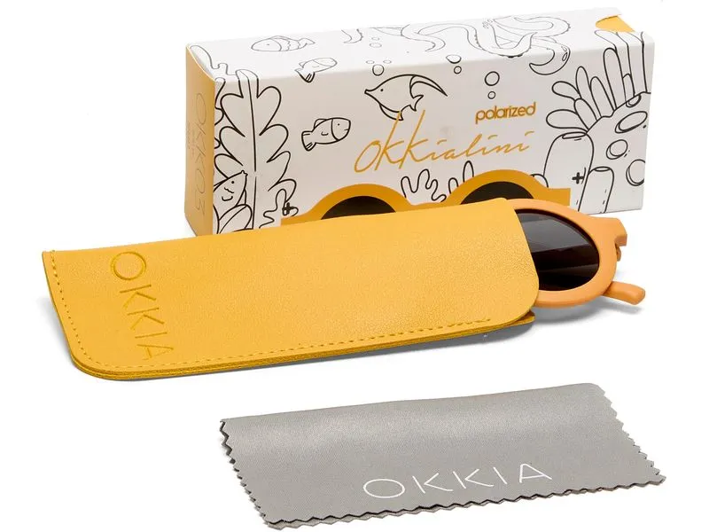 OKKIA Kinder-Sonnenbrille Tondo 3-5 Jahre Yellow Sunset