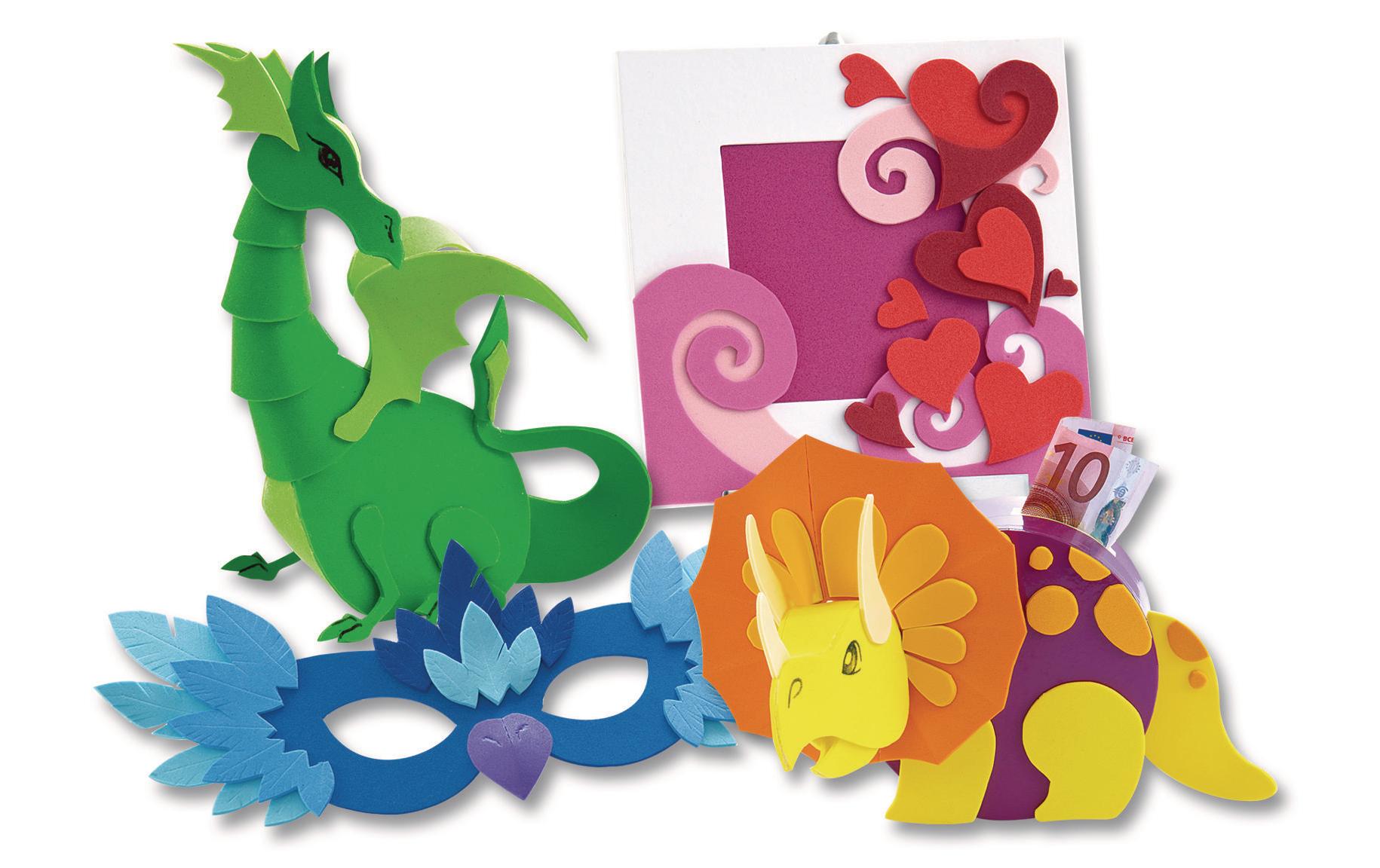 Folia Moosgummi-Set Ton in Ton 10 Stück, Gelb Folia Moosgummi-Set Ton in Ton 10 Stück, Gelb