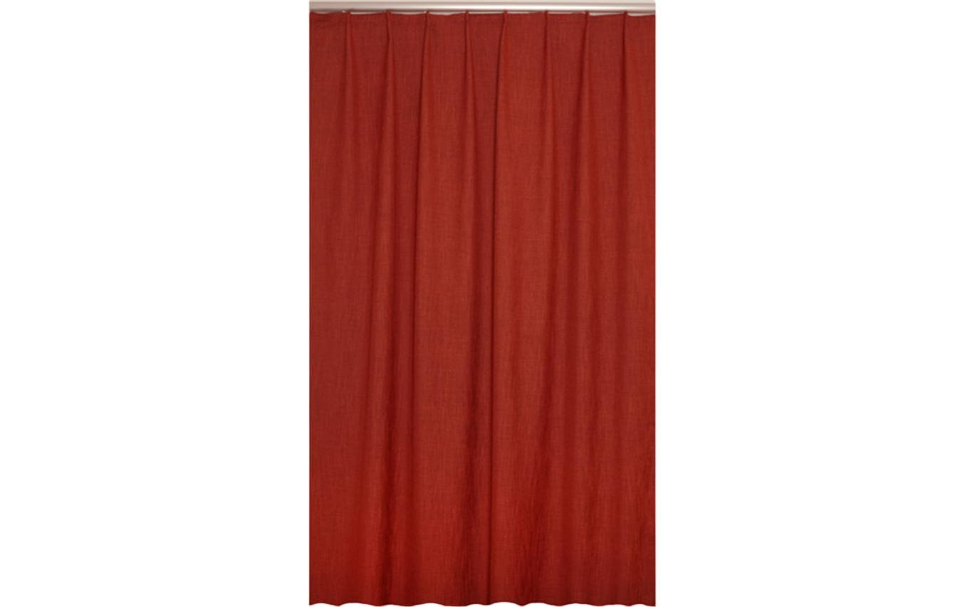 Hubatka Dekovorhang mit Faltenband Quirin 140 cm x 240 cm, Kupfer