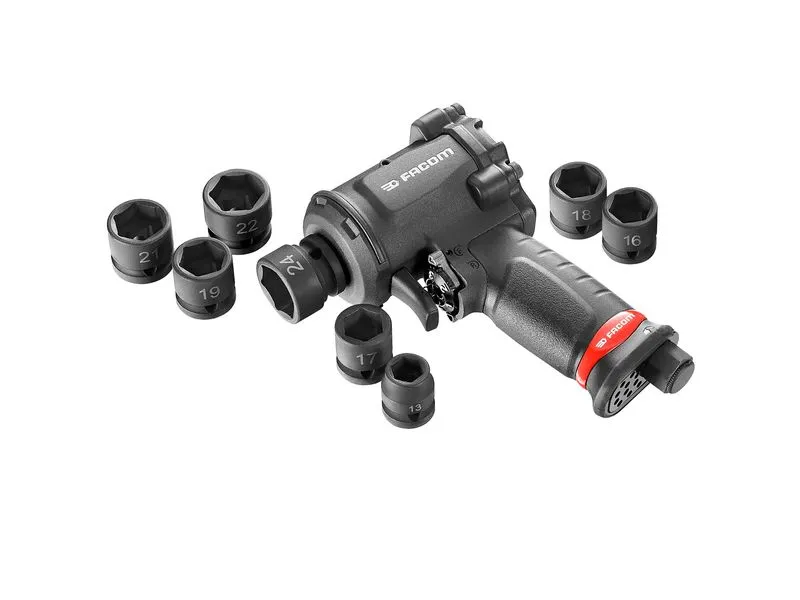 Facom Druckluft-Schlagschrauber Ultra Compact Set 1/2, 9-teilig