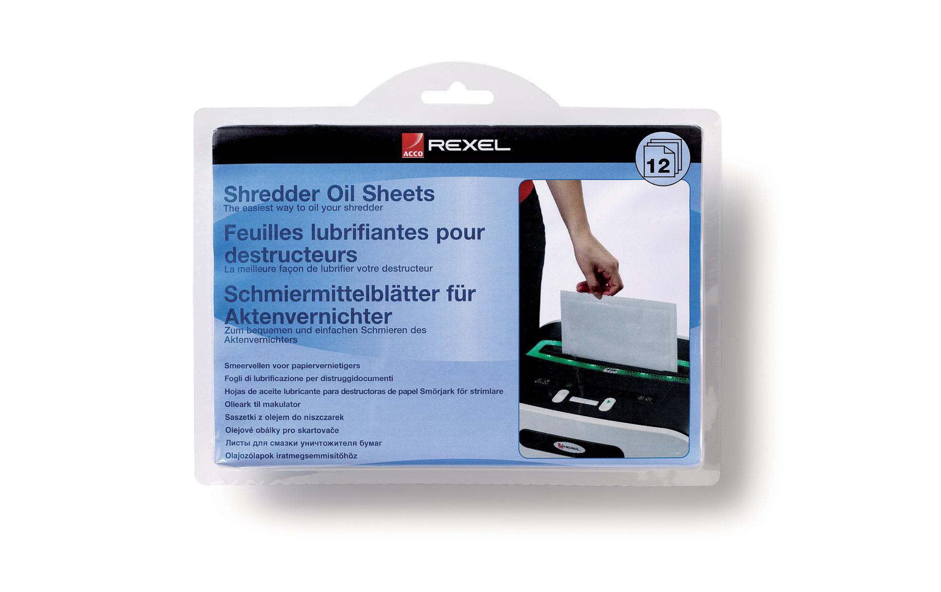 Rexel Ölpapier für Aktenvernichter 12 Stück