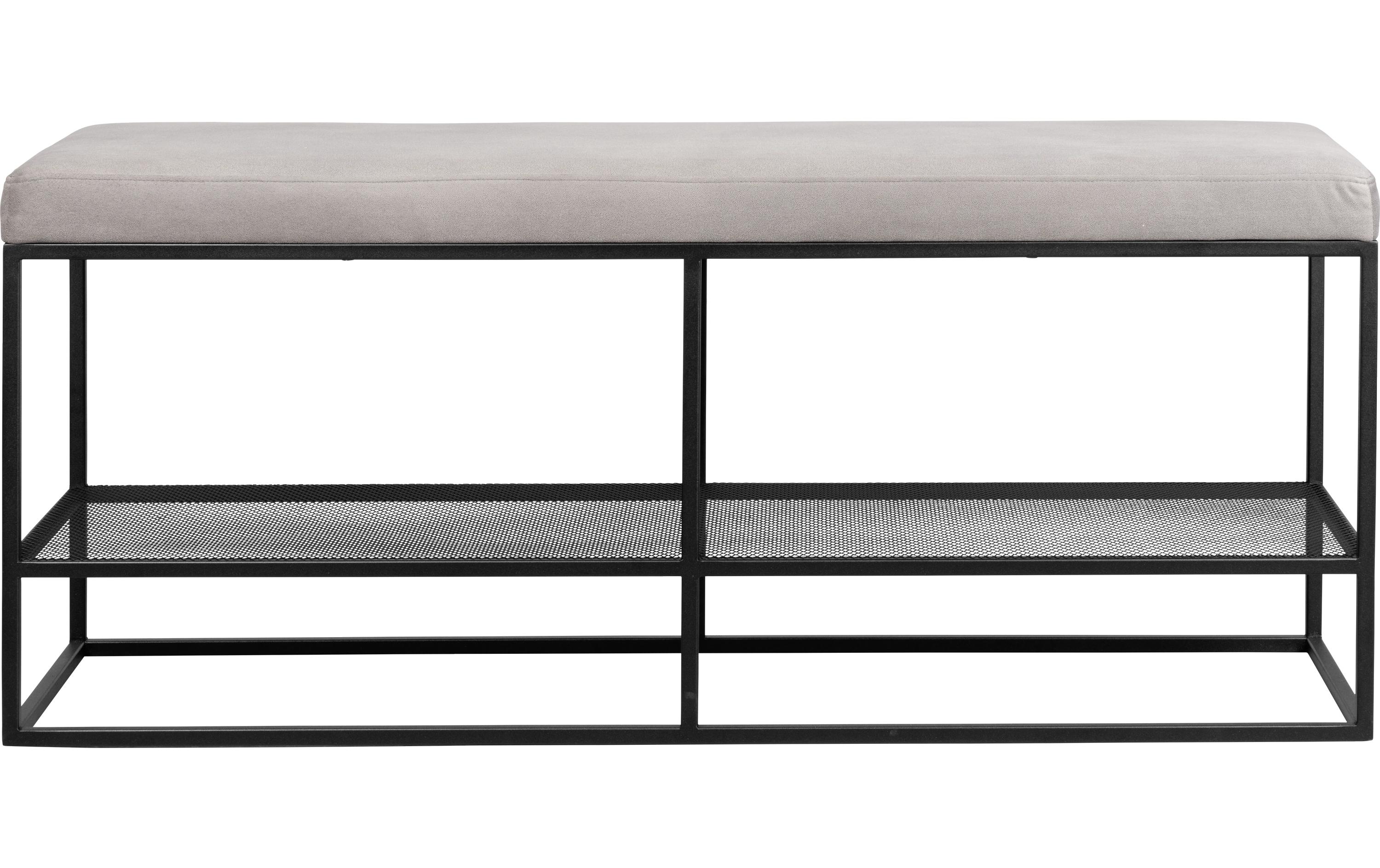 EGLO Sitzbank Bitung 120 x 40 x 45 cm, Grau