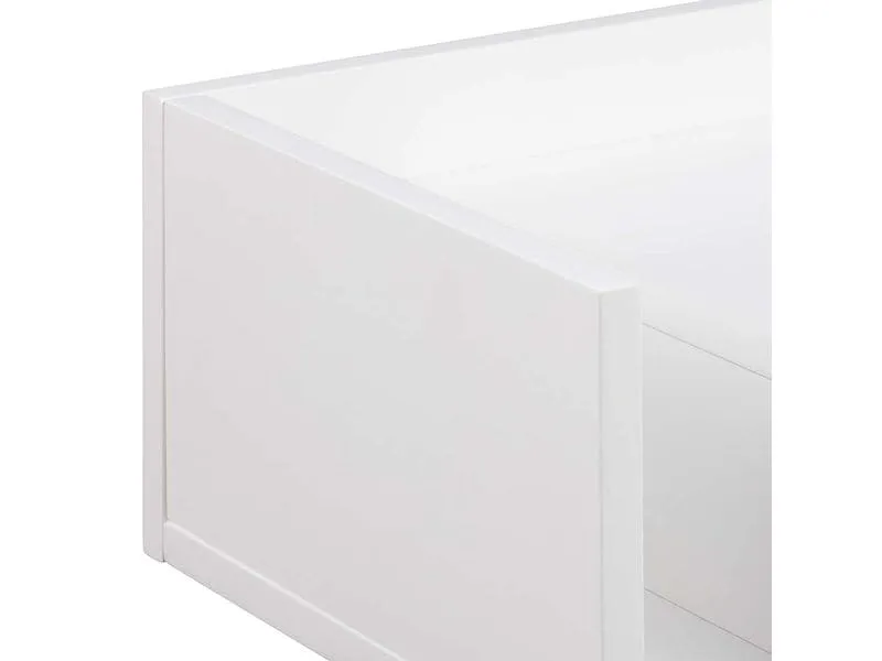 AC Design Nachttisch Ashlan 40 cm x 16.5 cm, Weiss glanz