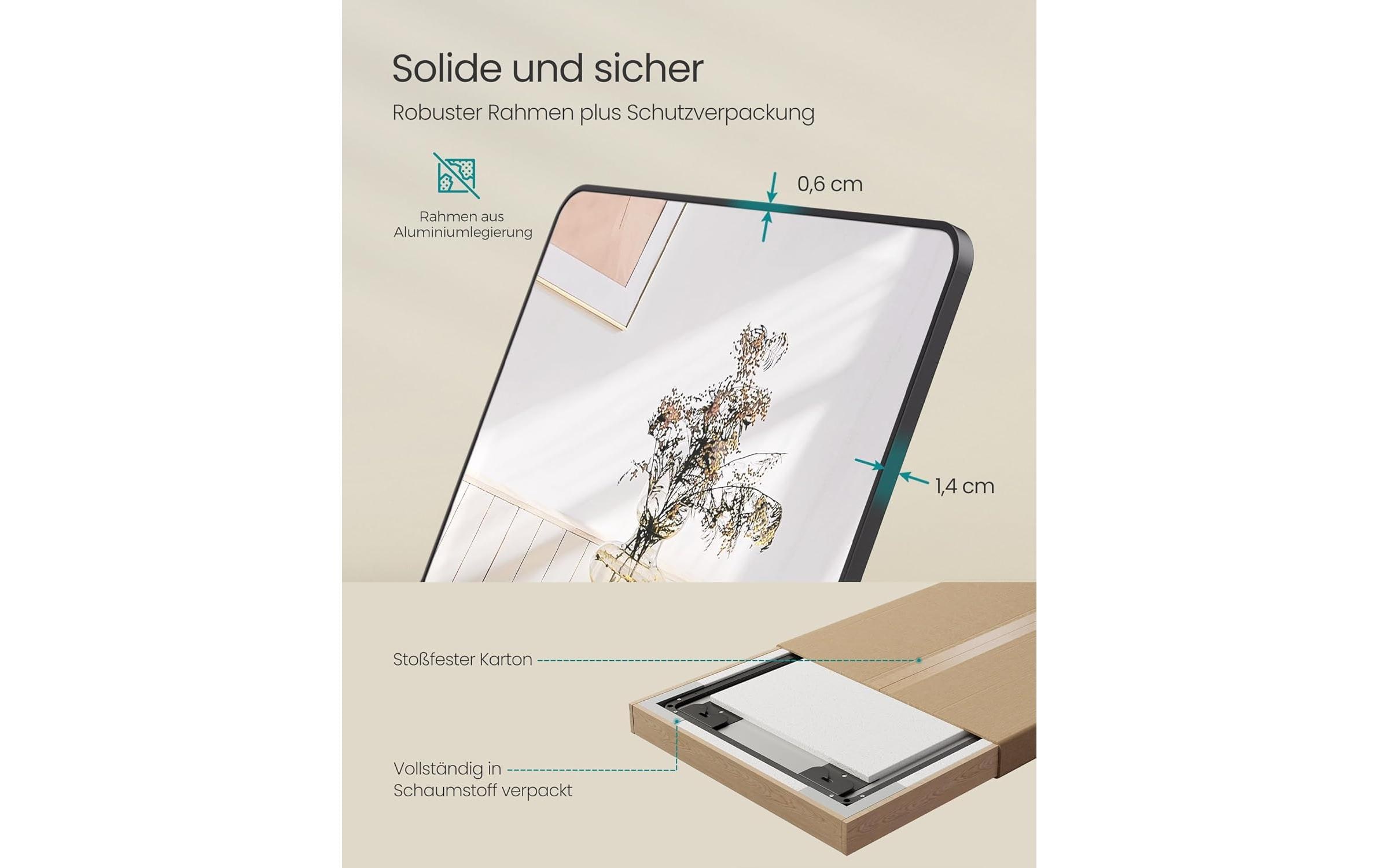 Songmics Spiegel 40 x 120 cm, Schwarz