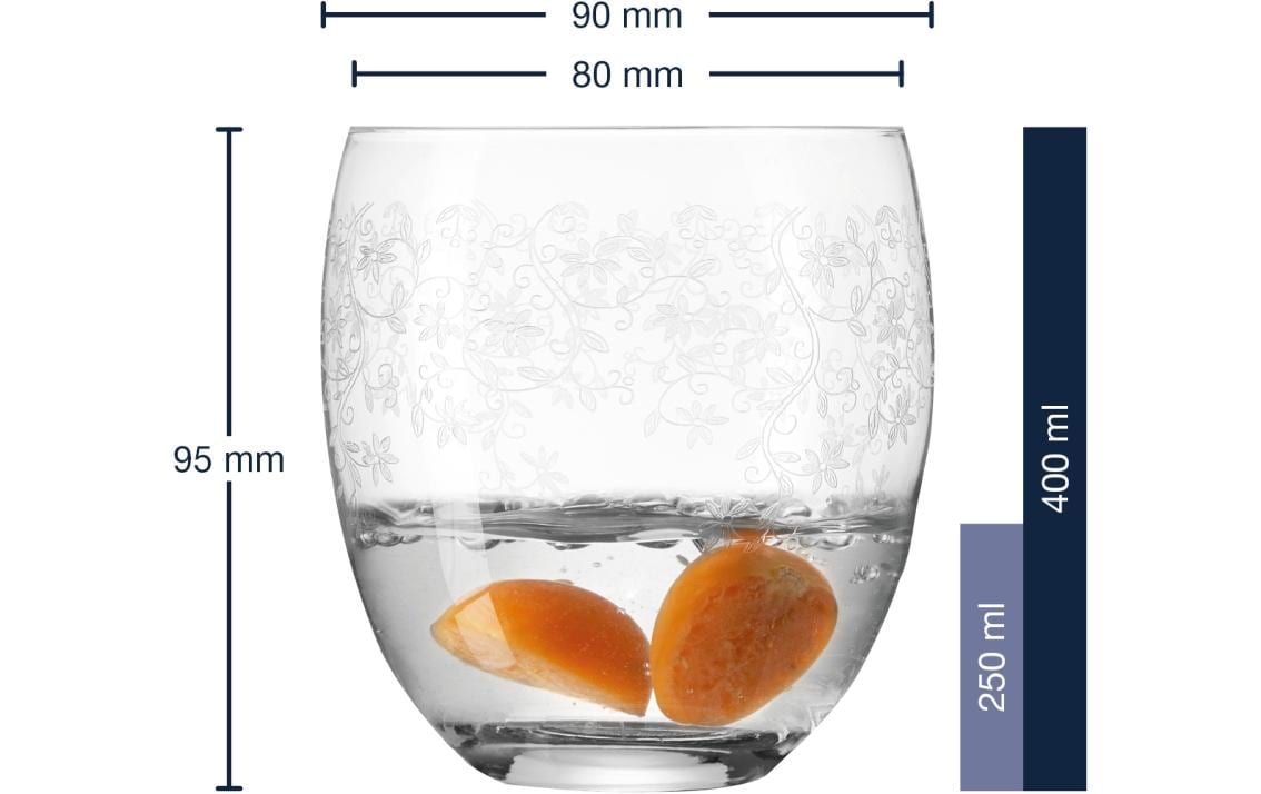 Leonardo Whiskyglas Chateau 400 ml, 6 Stück, Transparent 