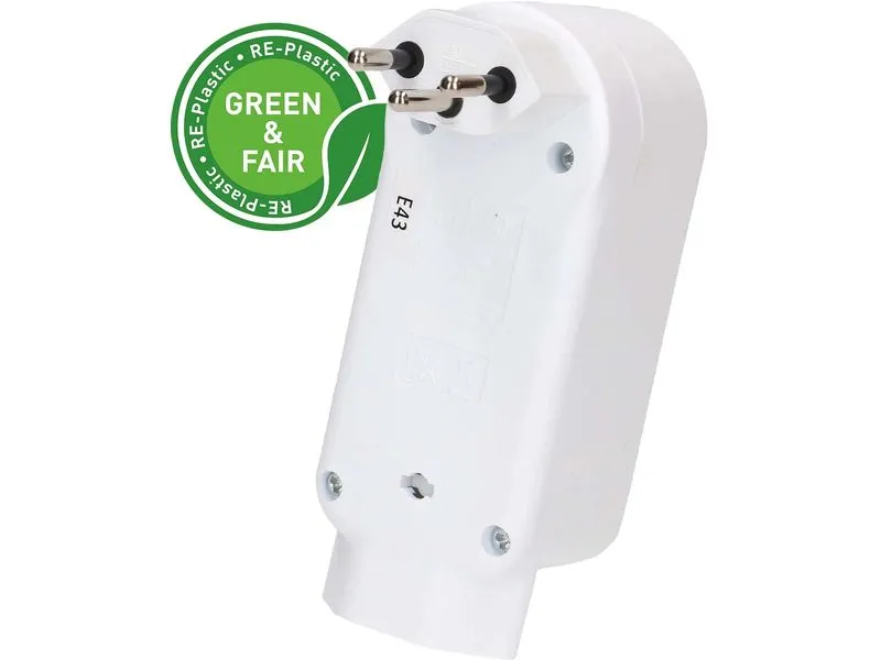 Max Hauri Abzweigstecker ADAPT 3+1x Typ 13, drehbar Green+Fair 3
