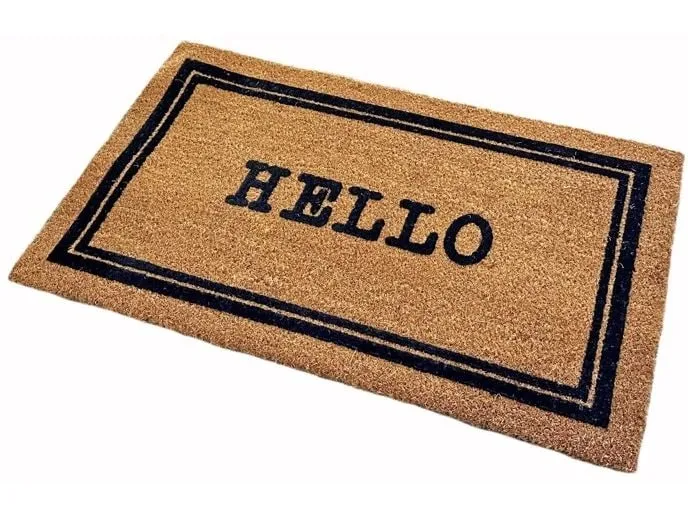 Dameco Fussmatte Hello 45 cm x 75 cm