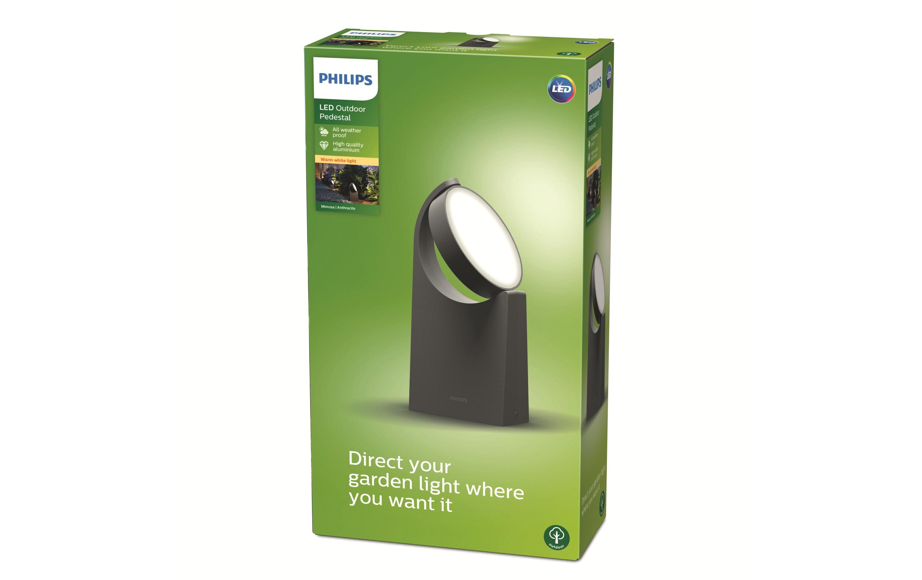 Philips Mimosa Sockel 7W Anthr. 2700K