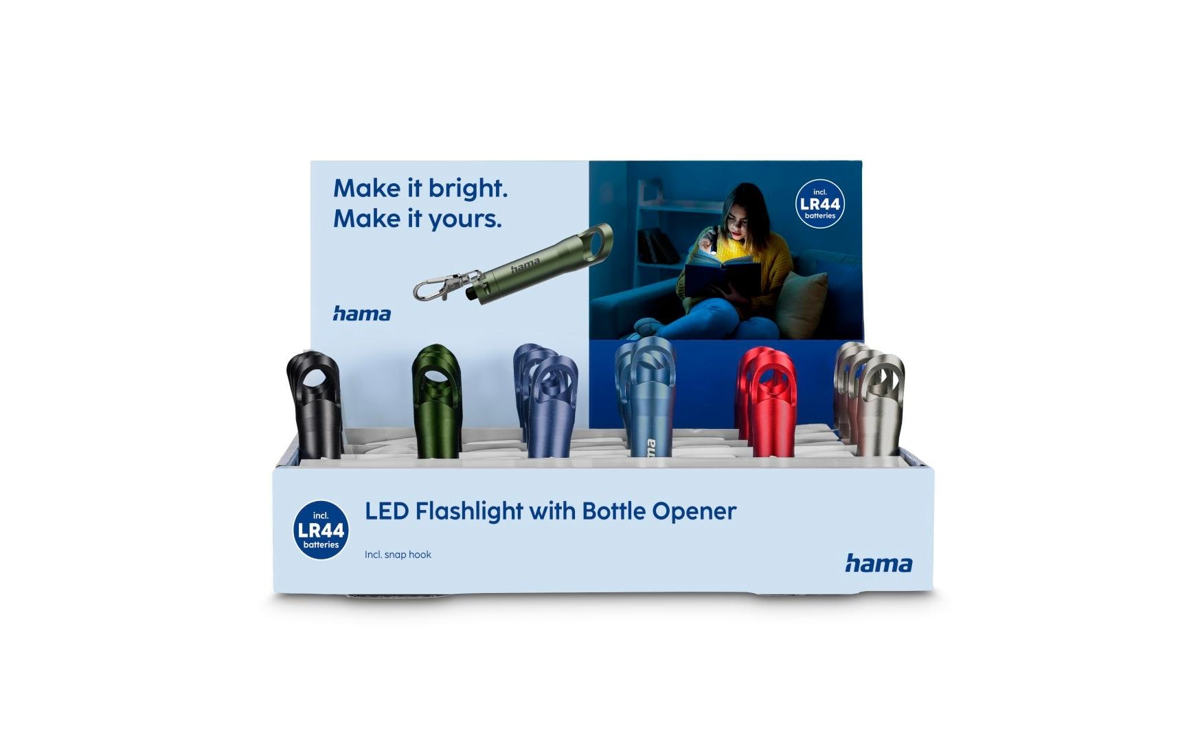Hama FL4 LED, Karabiner, Flaschenöffner