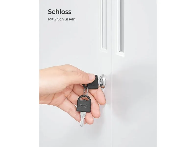 Songmics Metall-Lagerschrank 40 x 80 x 90 cm, Weiss Songmics Metall-Lagerschrank 40 x 80 x 90 cm, Weiss