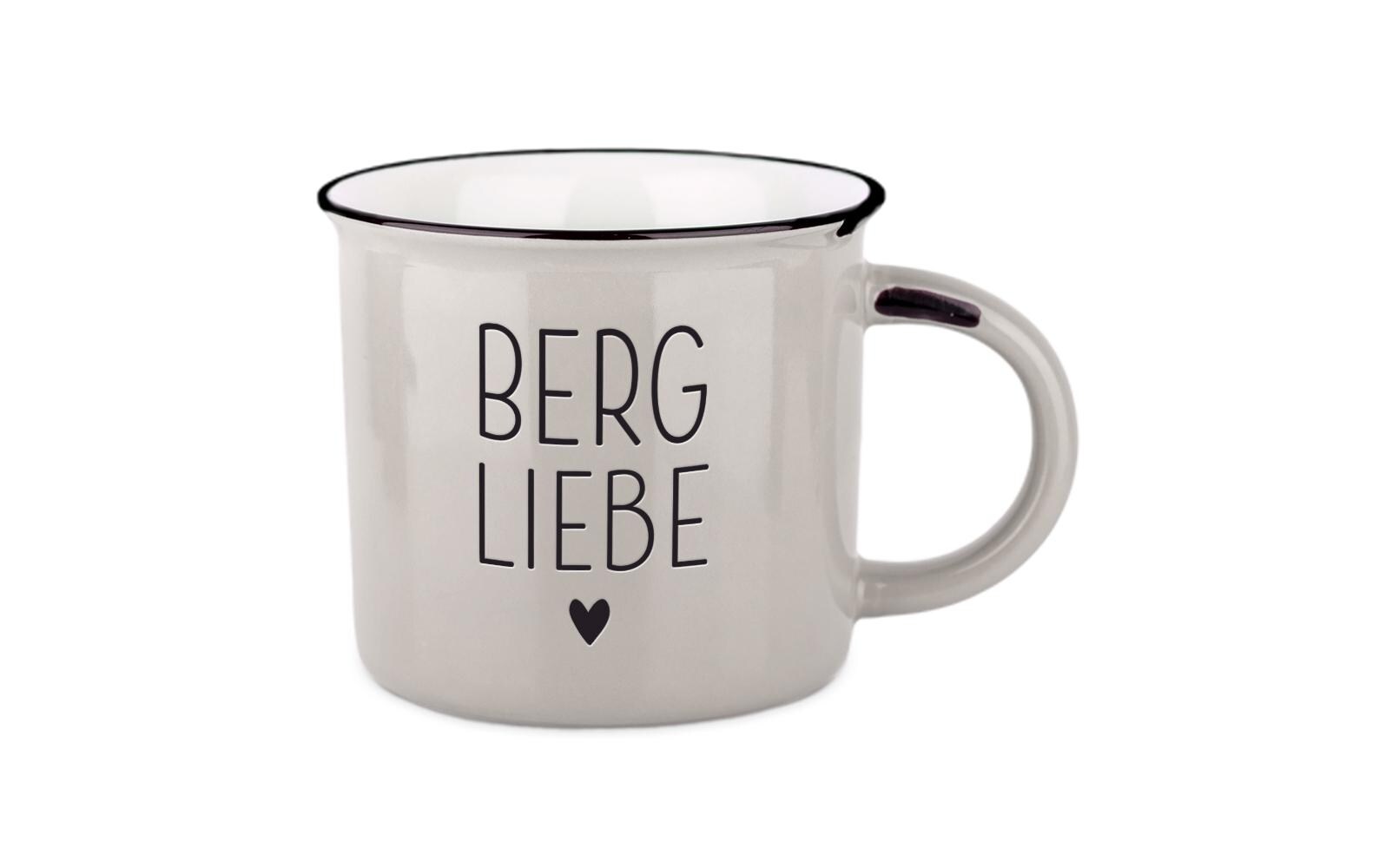 Grafik Werkstatt Vintage Becher Bergglück Bergliebe