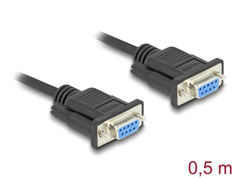 Delock Anschlusskabel RS-232 D-Sub9 Buchse zu Buchse 0.5 m Delock Anschlusskabel RS-232 D-Sub9 Buchse zu Buchse 0.5 m