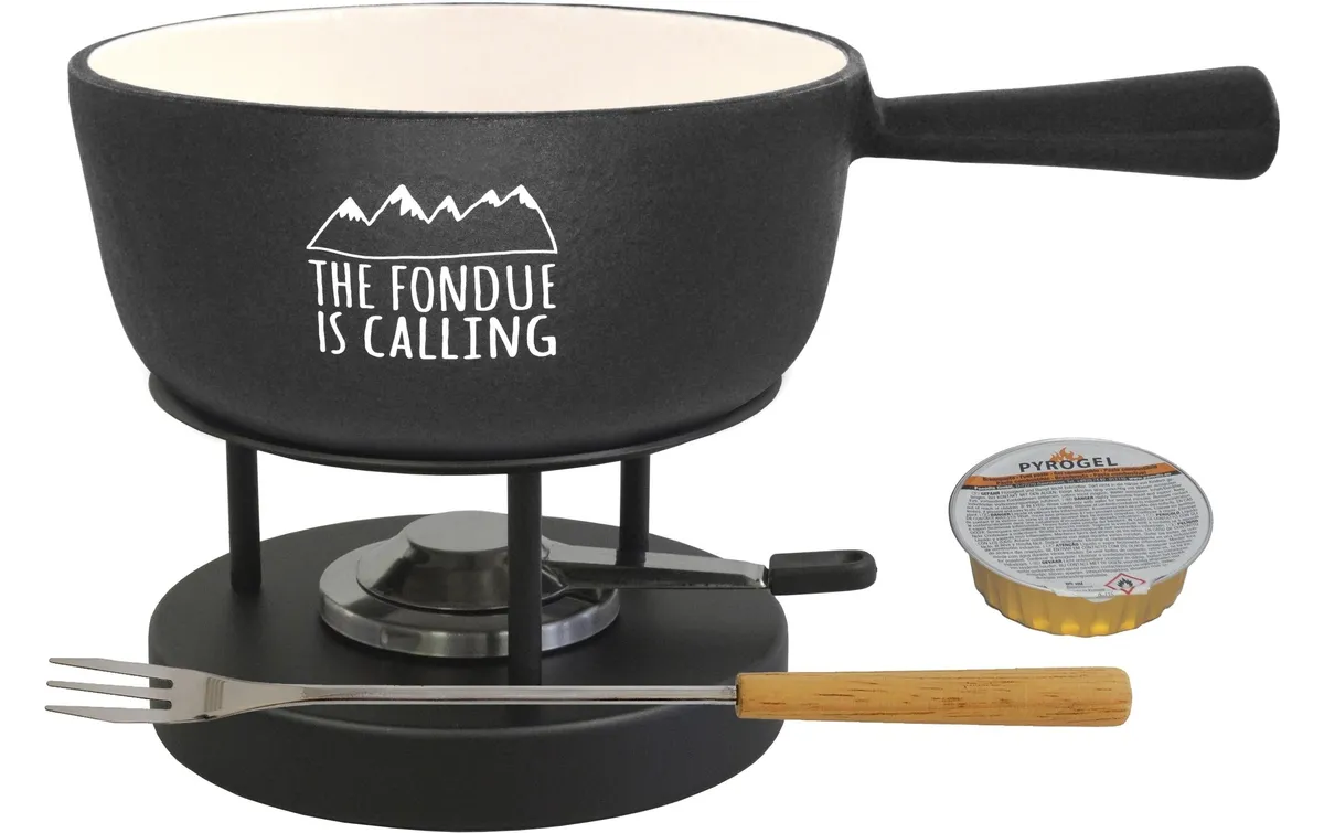 Heidi Cheese Line Käsefondue-Set The Fondue is calling 9 Teile, Schwarz Heidi Cheese Line Käsefondue-Set The Fondue is calling 9 Teile, Schwarz