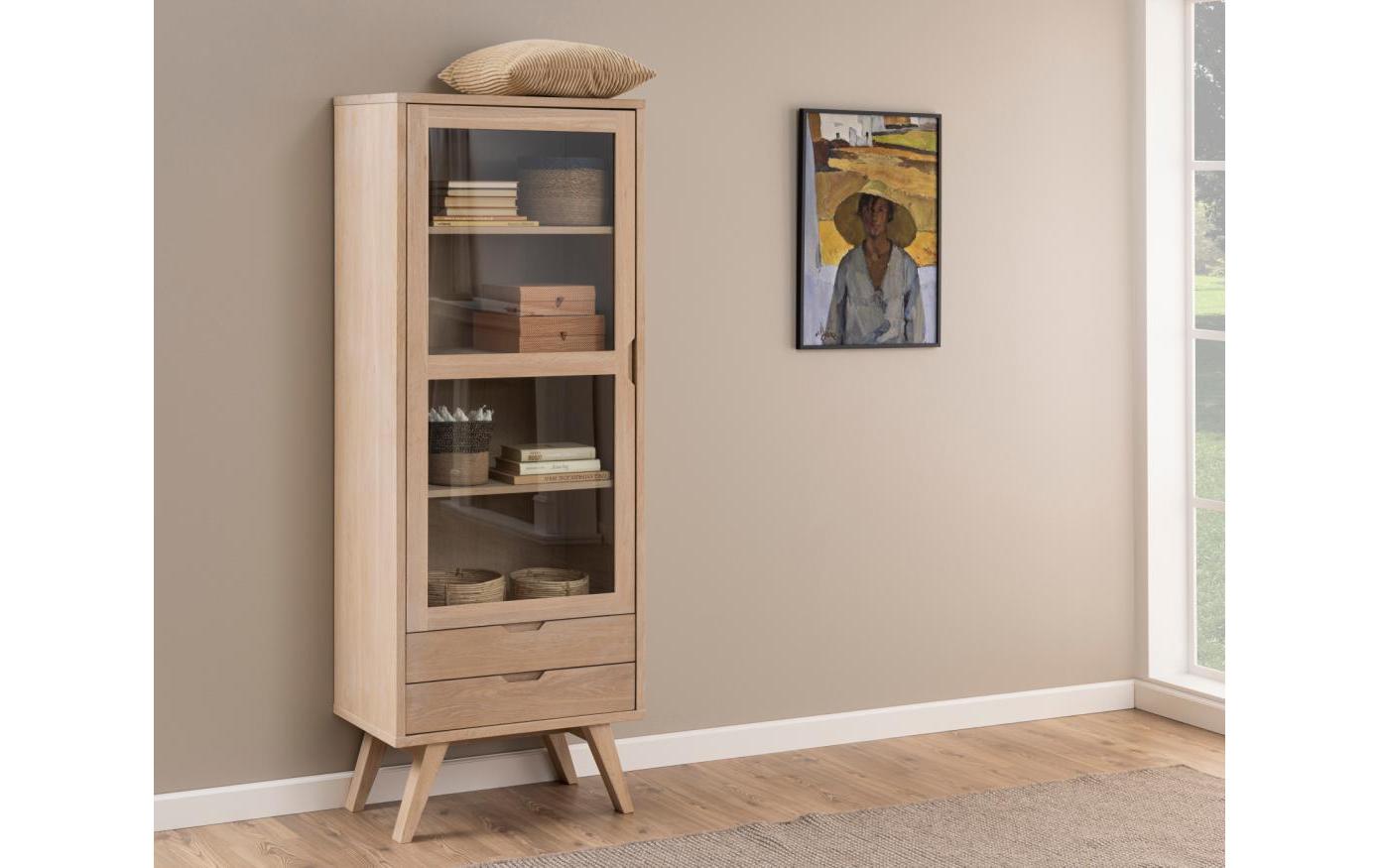 AC Design Vitrine A-Line Hellbraun, 72 x 42 x 190 cm