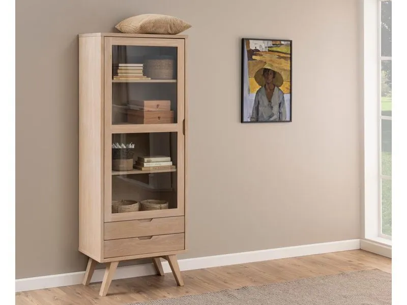 AC Design Vitrine A-Line Hellbraun, 72 x 42 x 190 cm AC Design Vitrine A-Line Hellbraun, 72 x 42 x 190 cm