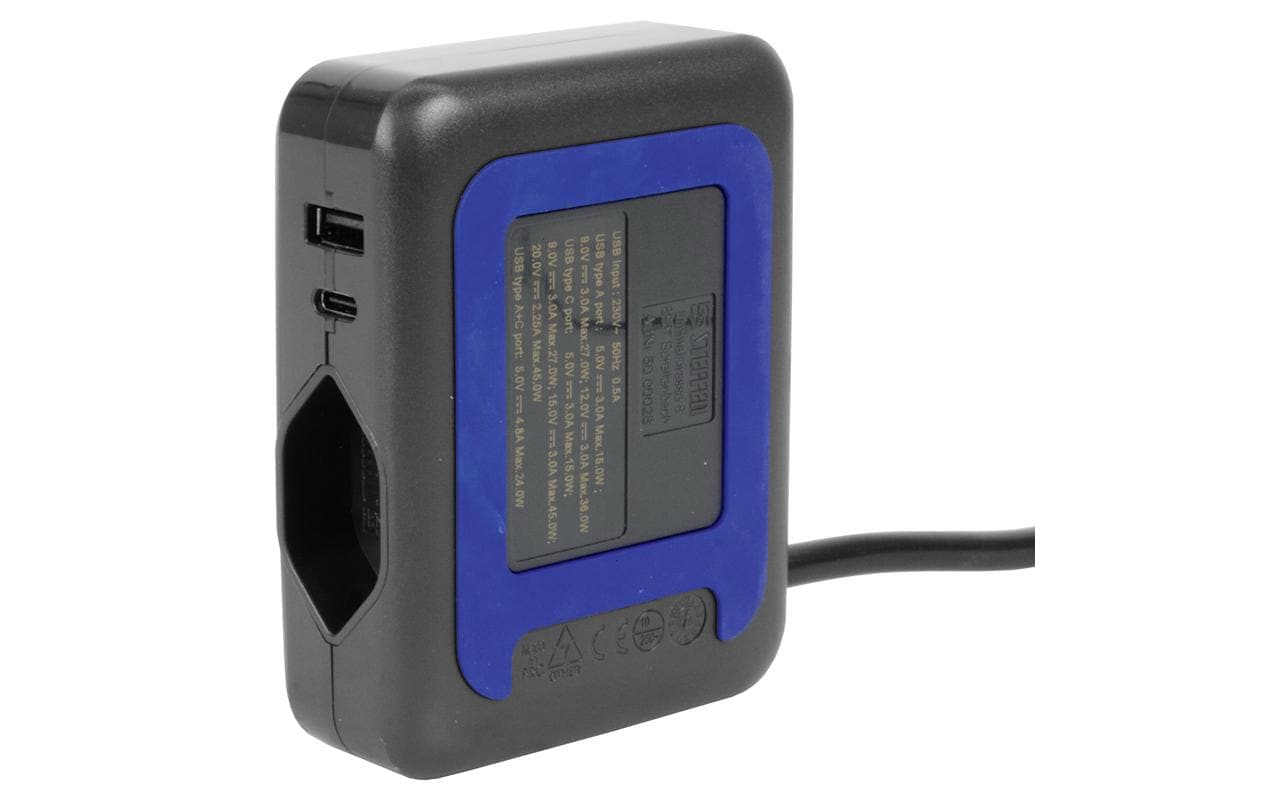 STEFFEN Ladestation IQ 1 x T13 + 1 x USB-A/C, Schwarz