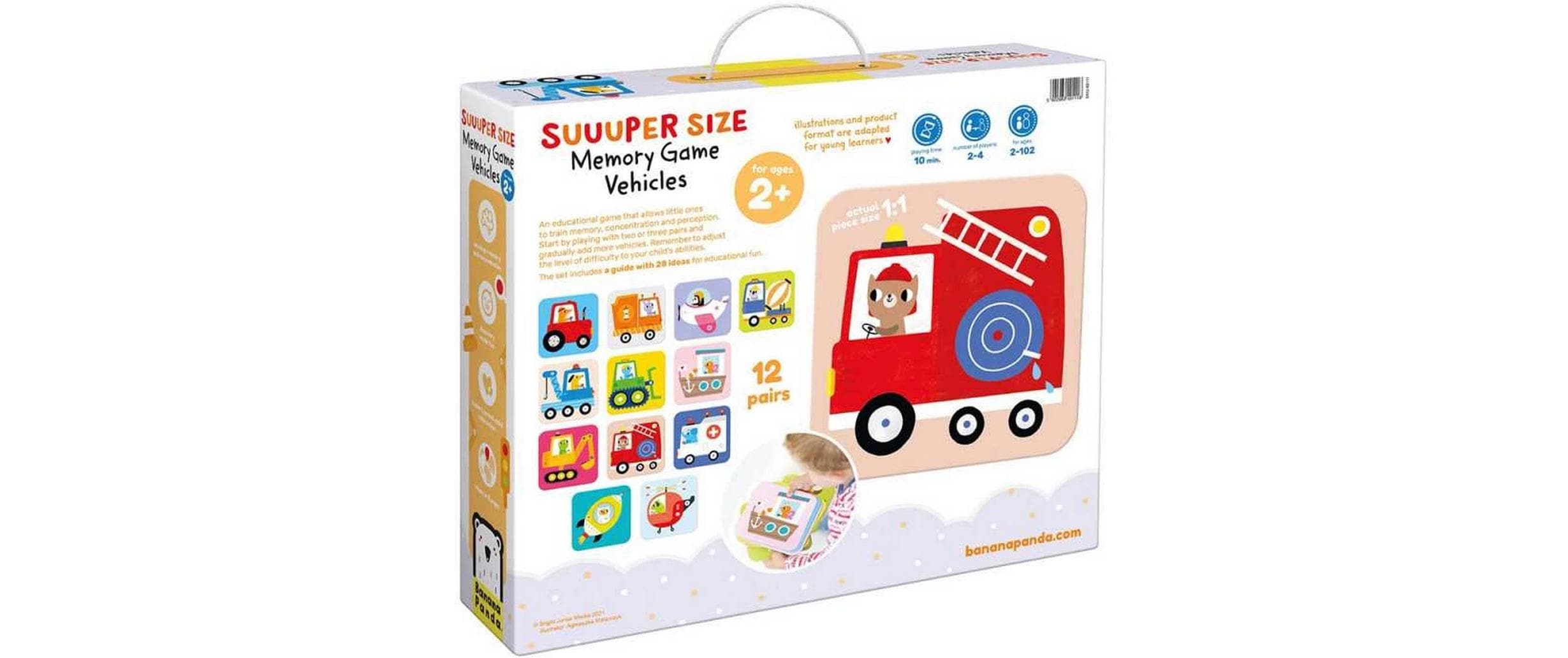 Banana Panda Memo-Spiel Suuuper Size Fahrzeuge