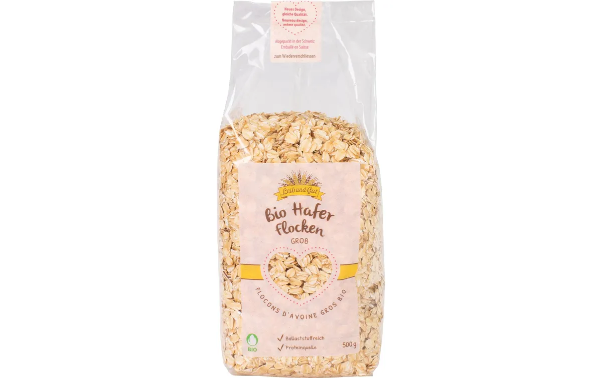 Leib und Gut Bio Hafer Flocken grob 500 g Leib und Gut Bio Hafer Flocken grob 500 g