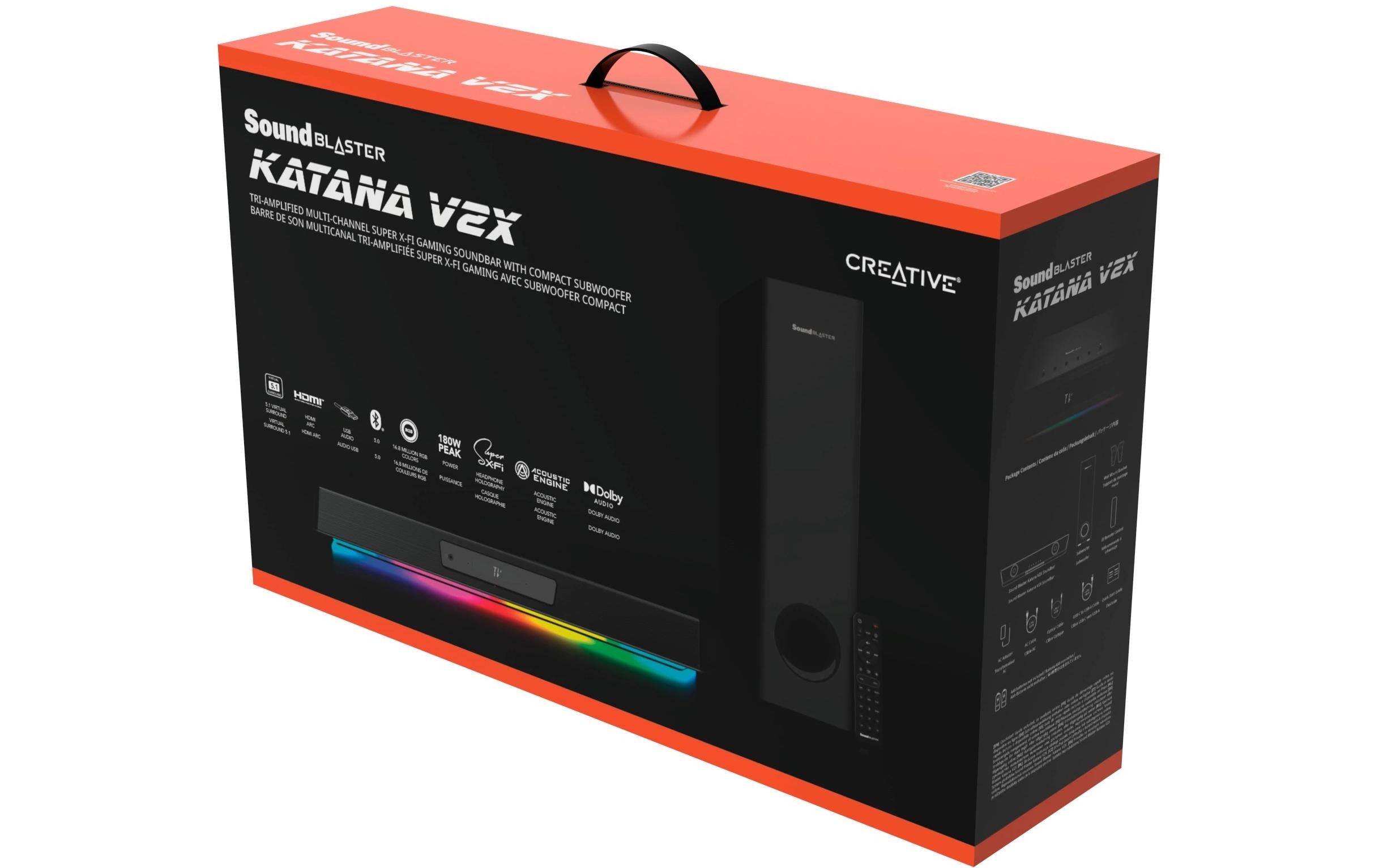 CREATIVE Soundbar Sound Blaster Katana V2X 90 W Schwarz